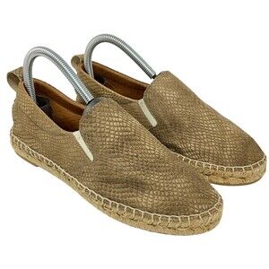 Maypol Espadrille Flats US Size 8 EUR 38 Tan Slip On Shoes Casual Made in Spain